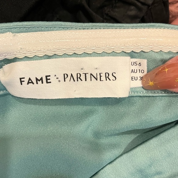 Fame and Partners STUNNING women’s sz 6 strapless jumpsuit, seafoam green/blue - Picture 6 of 10